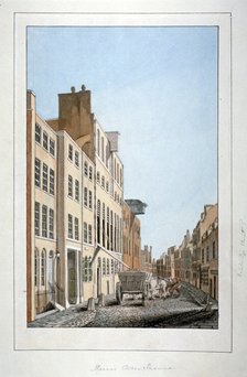 View of Meux's Brewery and a horse and cart in Clerkenwell Road, Finsbury, London, c1805. Artist: Anon