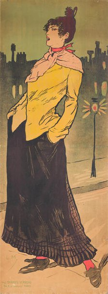 Singer Eugénie Buffet at La Cigale, 1894. Creator: Métivet, Lucien Marie François (1863-1932)