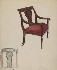 Arm Chair, 1935/1942. Creator: Edna C. Rex.