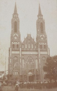 Western façade, Church of St John the Baptist, Sadowne, between 1900-1915. Creator: M Rutkowski.