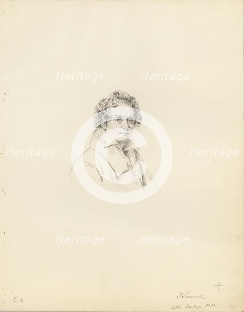 Portrait of the composer Bernhard Henrik Crusell (1775-1838), 1833. Creator: Röhl, Maria (1801-1875).