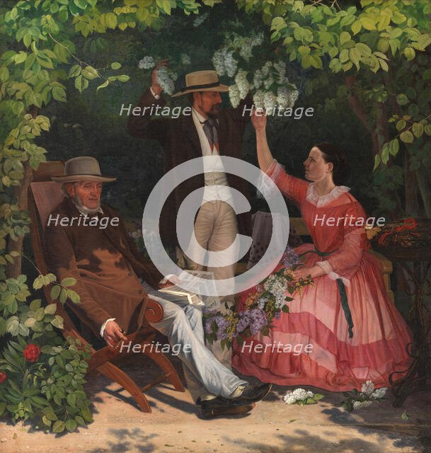 In the gazebo, 1858-1859. Creator: Vilhelm Kyhn.