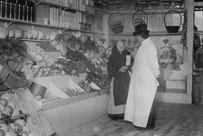 Meat boycott - some vegetables please, NYC market, 1910. Creator: Bain News Service.