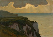 Varengeville. Yellow rays over the cliffs of Mordal. Creator: Auburtin, Jean Francis (1866-1930).