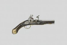 Snaphance Belt Pistol, Italy, dated 1775, in style of c. 1700. Creator: Domenico Guardiani.