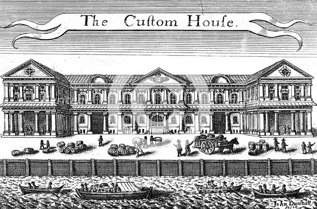 The Custom House, London, c1660. Artist: John Dunster