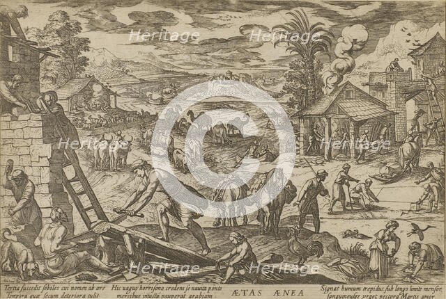 Aetas Aenea. (The Bronze Age). From the series "The Four Ages of the World", 1599. Creator: Tempesta; Antonio (1555-1630).