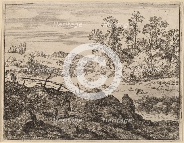 Shepherd with Lamb, probably c. 1645/1656. Creator: Allart van Everdingen.