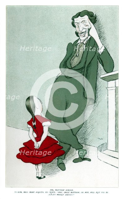 Matthew Arnold (1822-1888) and his niece, 1904.Artist: Max Beerbohm