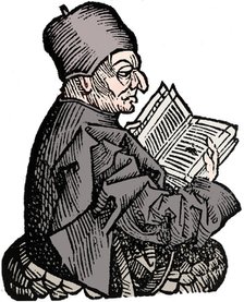 The Venerable Bede (c673-735), Anglo-Saxon theologian, scholar and historian, 1493. Artist: Unknown.