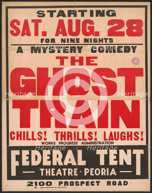 The Ghost Train, Peoria, IL, 1937. Creator: Unknown.