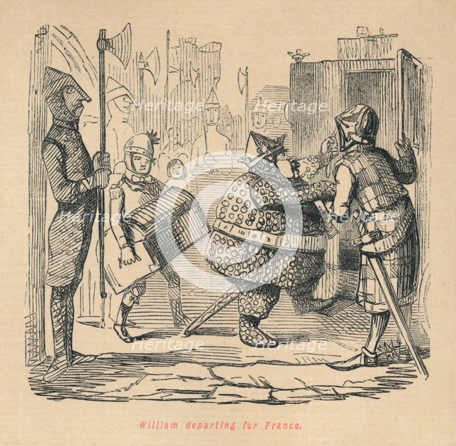 'William departing for France', c1860, (c1860). Artist: John Leech.