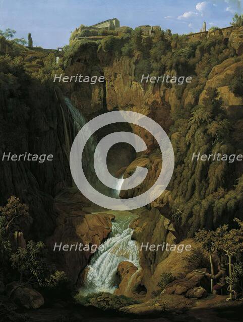 The Neptune Grotto (waterfall near Tivoli), 1809. Creator: Johann Martin von Rohden.