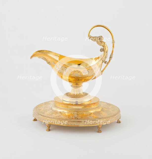 Sauceboat and Stand (one of a pair), Paris, 1794/97. Creator: Martin-Guillaume Biennais.