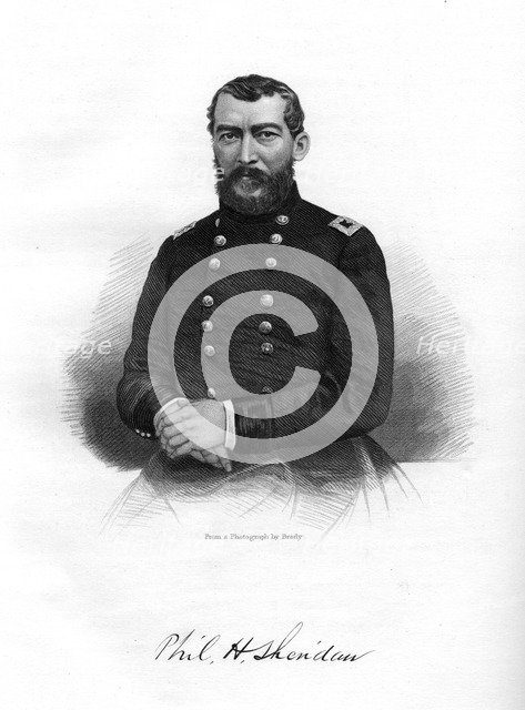 Philip Henry Sheridan, Union general, 1862-1867.Artist: Brady