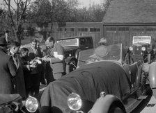 Bugatti Type 43 taking part in the Bugatti Owners Club car teasure hunt, 25 October 1931. Artist: Bill Brunell.