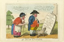 An Irish Epitaph, 1807. Creator: Isaac Cruikshank.