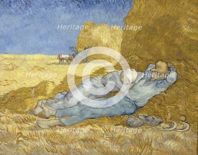 The siesta (after Millet), 1890. Artist: Gogh, Vincent, van (1853-1890)