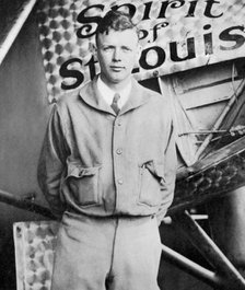 Charles Lindburgh, record breaking aviator, 1927. Artist: Unknown