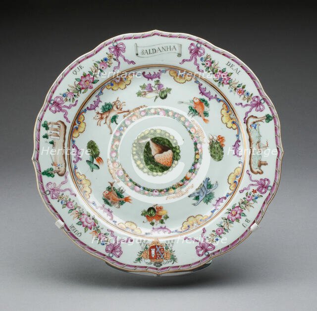 Plate, China, 1760/70. Creator: Jingdezhen Porcelain.