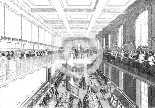 The General Post-Office; The Letter-Carriers' Office, 1844. Creator: Unknown.