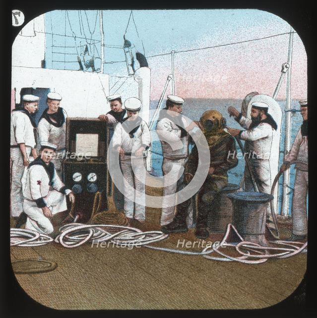 'The Diver -- H.M.S. Blake', c1900. Creator: Unknown.