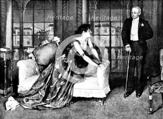 Mrs. Patrick Campbell and Mr. Hare in "The Notorious Mrs. Ebbsmith," at the Garrick Theatre, 1895. Creator: George Meisenbach.