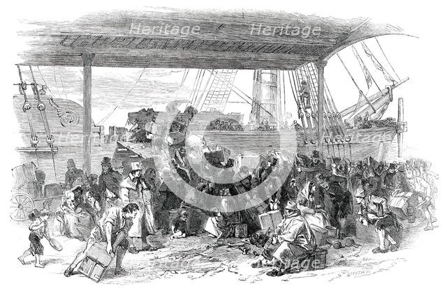 The Embankment, Waterloo Docks, Liverpool, 1850. Creator: Smyth.