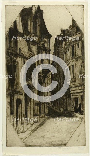 Hôtel de Sens, plate three from the Paris Set, 1904. Creator: David Young Cameron.