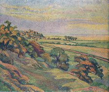 'Rye from Cadborough, Sunset', 1913. Artist: Lucien Pissaro.