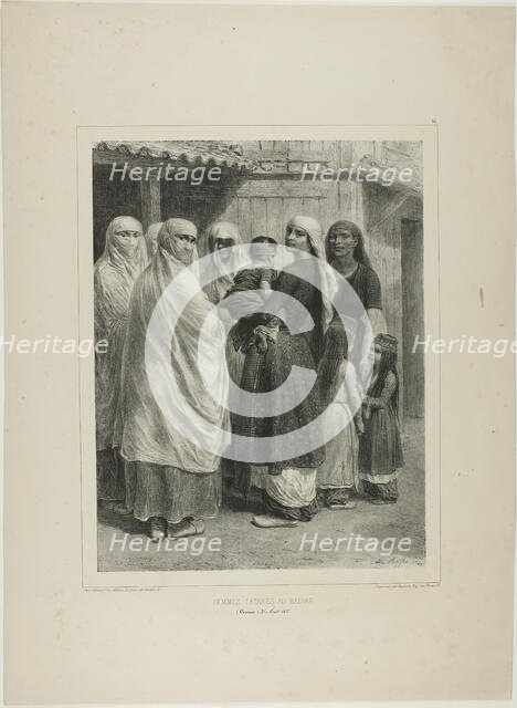 Tartar Women at the Baïdar, Crimea, August 26, 1837, 1842. Creator: Auguste Raffet.