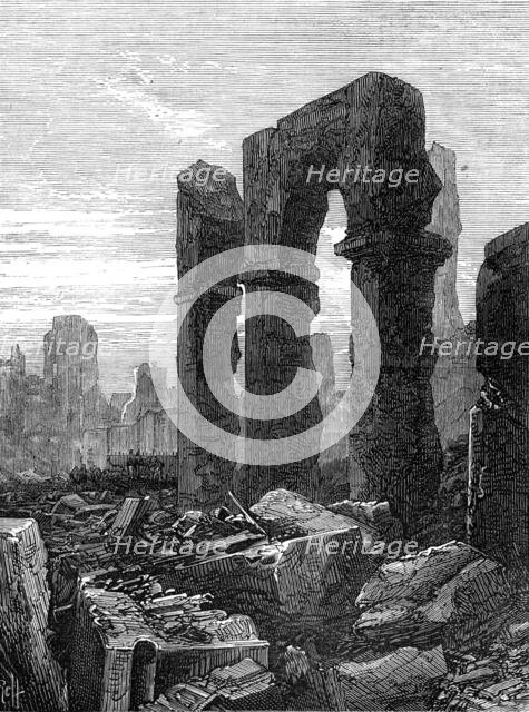 The Great Fire at Boston: Milk-Street, looking from Washington-Street, 1872. Creator: Unknown.