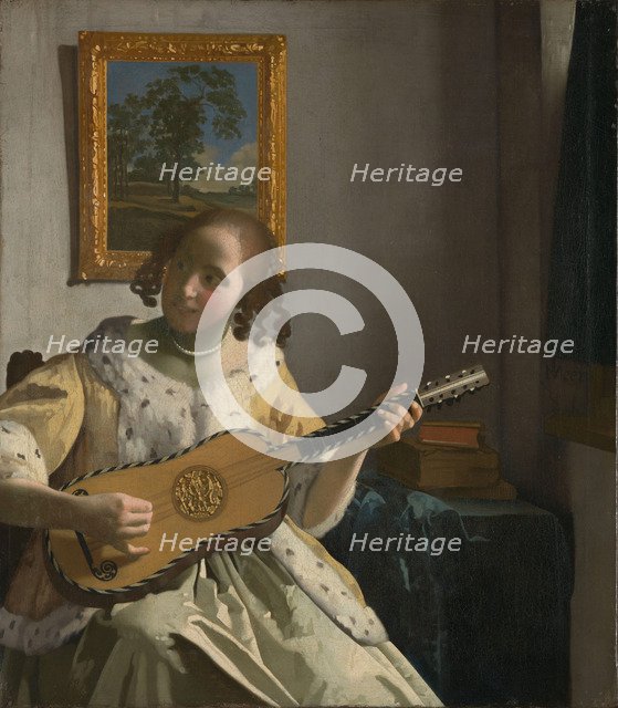 The Guitar Player. Artist: Vermeer, Jan (Johannes) (1632-1675)
