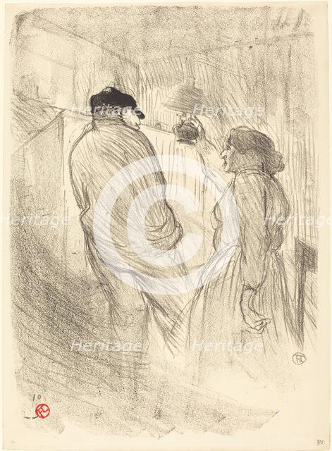 At the Theatre-Libre: Antoine in "L'inquiétude" (Au Théatre-Libre: Antoine dans "L'inquiétude"), 189 Creator: Henri de Toulouse-Lautrec.