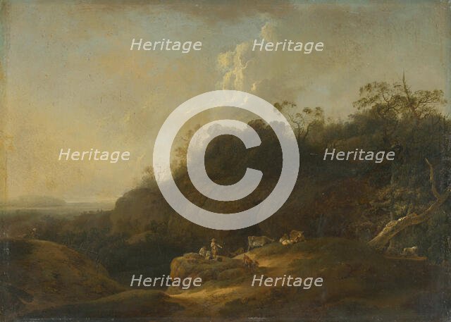Landscape with shepherds, 1640-1650. Creator: Jan Wils.