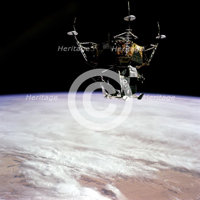 Spider in Earth Orbit, 1969. Creator: David Scott.