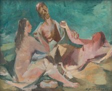 Lot and his daughters, 1942. Creator: Bedrich Hoffstädter.