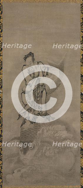 Hotei with Daoist Immortals, late 1600s-early 1700s. Creator: Ky?seki Tomonobu (Japanese, 1653-1721).