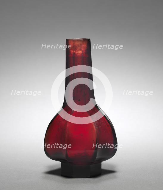 Faceted Bottle, 1736-1795. Creator: Unknown.