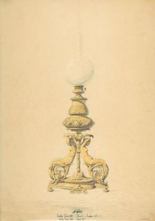 Design for an Oil Lamp, 19th century. Creator: Anon.