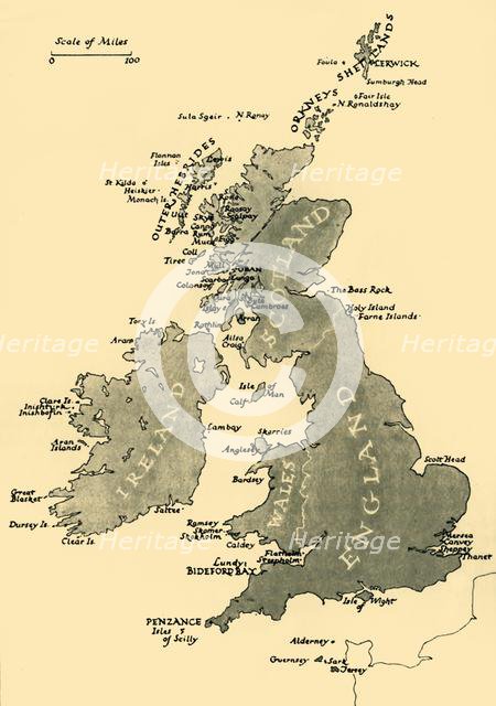 Map of the British Isles, 1946.  Creator: Unknown.