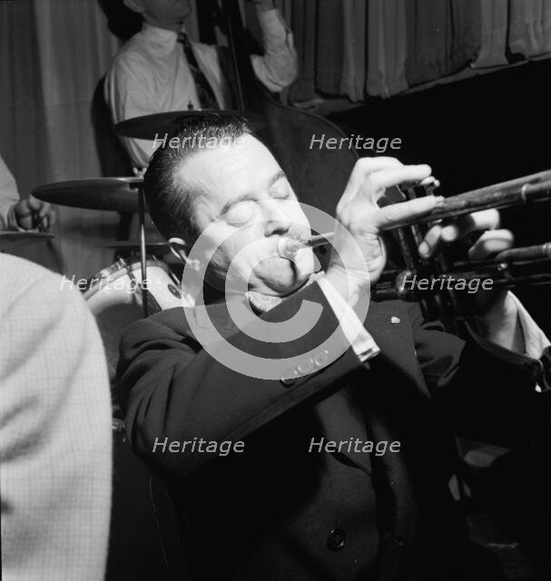 Portrait of Max Kaminsky, Eddie Condon's, New York, N.Y., ca. Sept. 1946. Creator: William Paul Gottlieb.