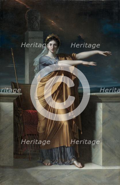 Polyhymnia, Muse of Eloquence; Erato, Muse of Lyrical Poetry; Apollo, God of Light..., 1800. Creator: Charles Meynier (French, 1768-1832).