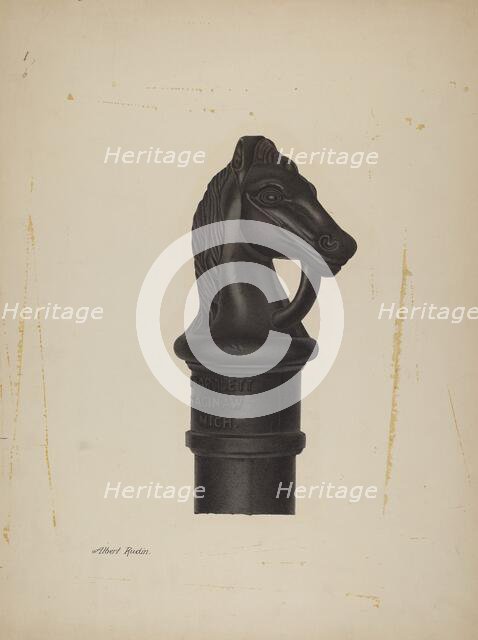 Hitching Post, c. 1941. Creator: Albert Rudin.