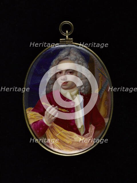 Portrait of a man, probably a musician, between 1725 and 1750. Creator: English School.