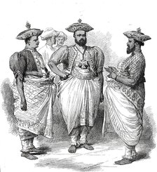 Cinghalese Chiefs waiting for the Prince of Wales at Kandy, Ceylon, from a sketch by..., 1876. Creator: Unknown.