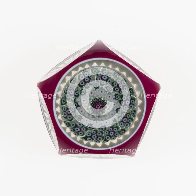 Paperweight, France, c. 1848-55. Creator: Saint-Louis Glassworks.