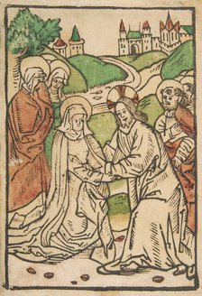 Christ Taking Leave of His Mother (Schr. 639), 15th century., 15th century. Creator: Anon.