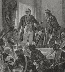 Louis XVI drinking to the health of the nation, French Revolution, Paris, 1792 (1876).  Creator: Hippolyte de la Charlerie.