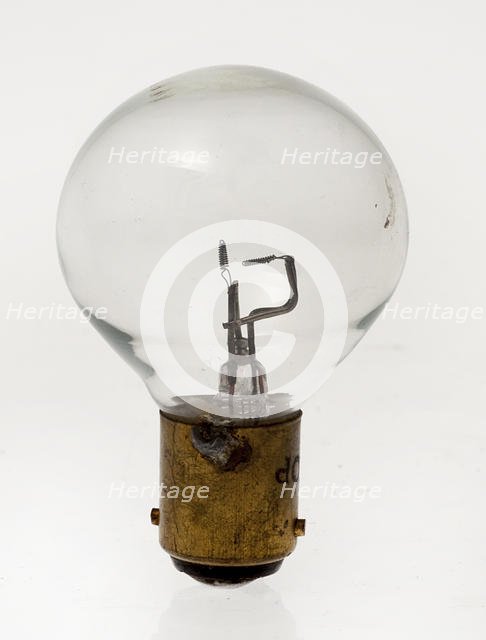 Clear headlamp bulb circa 1928. Creator: Unknown.